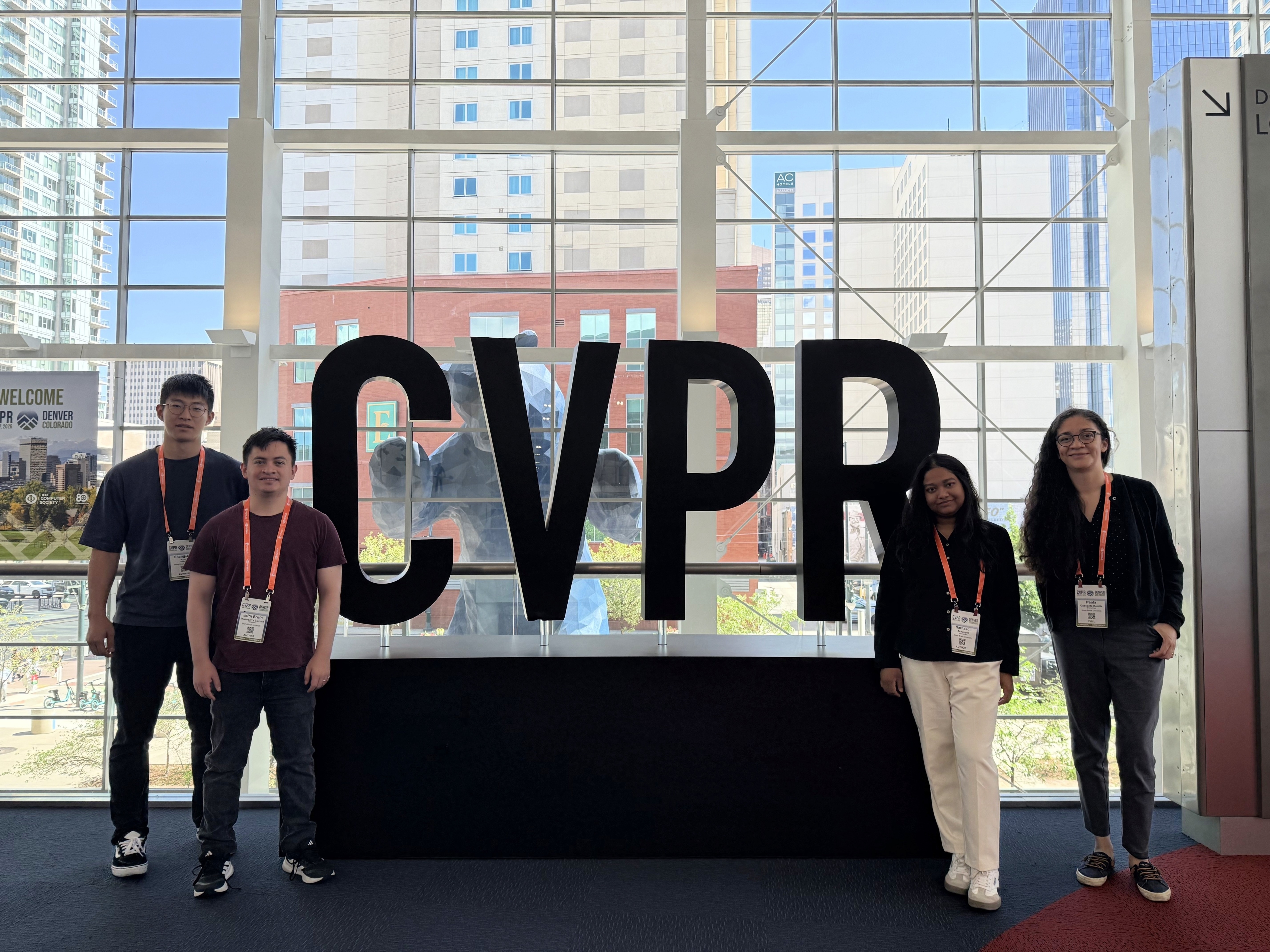 SPEL Lab group photo at the CVPR 2026 sign
